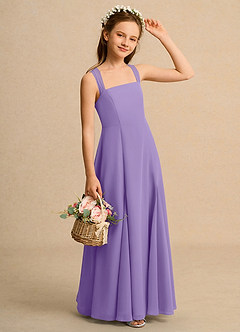 Azazie Tater Girls Formal Flower Girl Dresses Tahiti A-Line Pleated Chiffon Dress image3