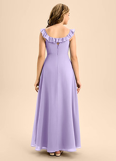 Azazie Callie Junior Lilac A-Line Ruched Chiffon Dress image2