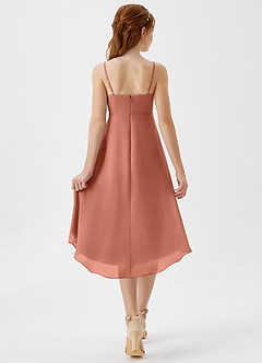 Azazie Mariam Junior MAI TAI A-Line Pleated Chiffon Dress image2