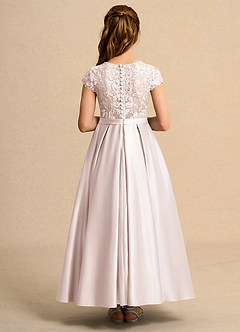 Azazie Bunny Junior Formal Robe Demoiselle D'honneur Fillette Robe Princesse en Dentelle Rose Pétale image2