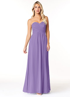 Azazie Yazmin Robes de demoiselle d'honneur Robe Trapèze Convertible en Mousseline de soie Encolure en Forme de Cœur Tahiti image4