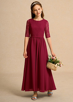 Azazie Pippin Girl Flower Girl Klänningar Klä A-Line i Spets image1