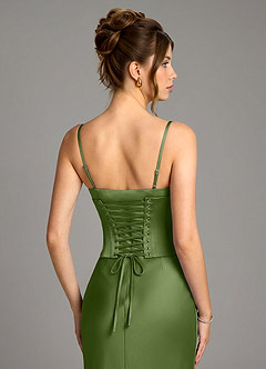 Azazie Reverie Bridesmaid Dresses Juniper Mermaid Corset Stretch Satin Dress image6