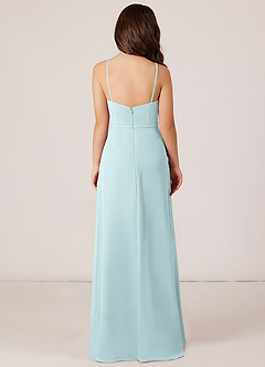 Azazie Kaylee Junior Mist A-Line with Belt Chiffon Dress image2