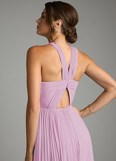 Azazie Afra Abiti da Damigella Abito A-Line in Chiffon Plissettato Rosa Confetto image6