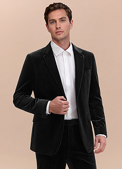 front Marcus Schwarz Samtanzugjacke