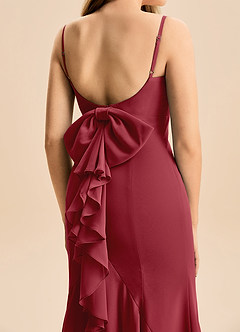 Azazie Lioren Junior Robe Sirène en Mousseline de soie Arc Grenade image6