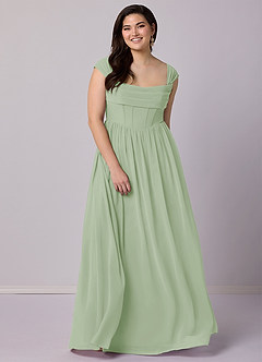 Barbie ♥ Azazie Bridesmaid Dresses A-Line Corset Chiffon Floor-Length Dress image12