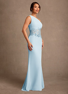 Azazie Kathie Mother of the Bride Dresses Sky Blue Mermaid Lace Chiffon Dress image3