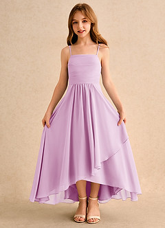 Azazie Twilight Dance Girls Formal Blumenmädchenkleider A-Linie Plissee Chiffon Kleid Bonbonrosa image6
