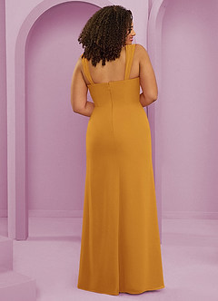 Barbie ♥ Azazie Jurken voor bruidsmeisjes Jurk van Chiffon met Zeemeermin Geplooid Boterbabbelaar image7