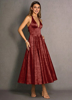 Vestido Rojo Naranja Maxi Isabeau image4