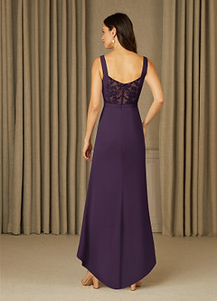 Azazie Yabelle Final Sale Plum Mermaid Lace Chiffon Dress image2