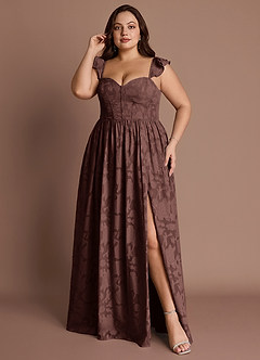 Denisse Mocha Coco Corset Maxi Dress image6