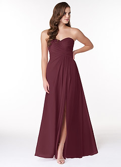 Azazie Arabella Allure Bridesmaid Dresses Cabernet A-Line Sweetheart Neckline Chiffon Convertible Dress image1