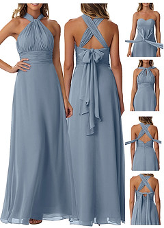 Azazie Fifi Bridesmaid Dresses Twilight A-Line Strapless Chiffon Convertible Dress image9