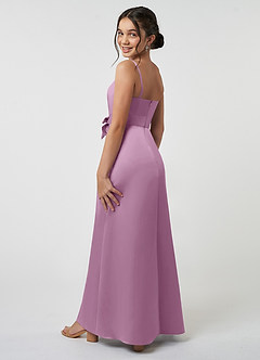 Azazie Anina Junior Robe Trapèze en Satin extensible Arc Glycine image5