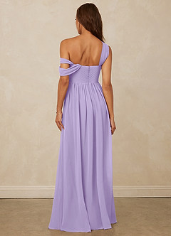 Christian Siriano Bridal for Azazie 1014 Bridesmaid Dresses Lilac A-Line Off the Shoulder Chiffon Dress image3