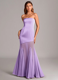 Azazie Uma Final Sale Lilac Mermaid Strapless Chiffon Convertible Dress image1
