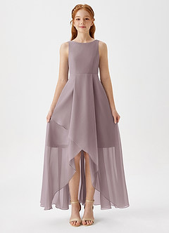 Azazie Lizette Junior Dusk A-Line Pleated Chiffon Dress image3