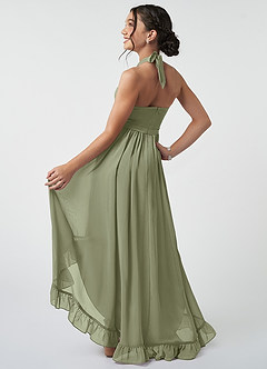 Azazie Hermione Junior Pistachio A-Line Chiffon Dress image5