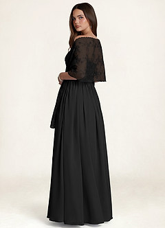 front Azazie Geborduurde sjaal van bloemenkant