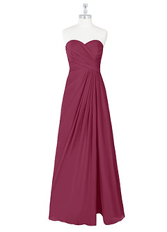 Azazie Arabella Allure Vestidos de damas de honor Vestido de Mora de Gasa de Corte en A Convertible con Escote de Corazón image8