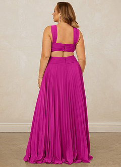 Christian Siriano Bridal for Azazie 1009 Bridesmaid Dresses Fuchsia A-Line Pleated Chiffon Dress image15