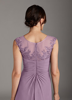 Azazie Endora Abiti per la Madre della Sposa Abito A-Line in Chiffon in Pizzo con Scollo a U Glicine image5