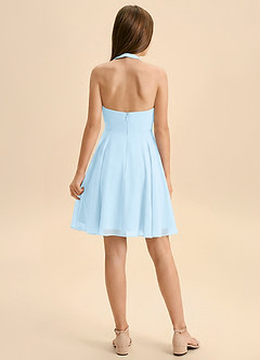 Azazie Kady Junior Sky Blue A-Line Sweetheart Neckline Chiffon Dress image2