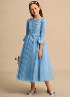 Azazie Lamb Girl Flower Girl Klänningar Klä Balklänning i Spets image3