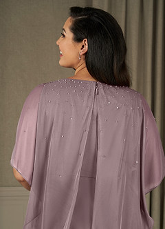 Azazie Aspyn Mère de la mariée Robes Robe Fourreau en Maille Perlé Crépuscule image6