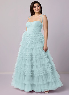 Barbie ♥ Azazie Bridesmaid Dresses Mist A-Line Sweetheart Neckline Tulle Dress image9