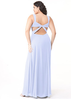 Azazie Nahrin Final Sale Lavender A-Line V-Neck Pleated Chiffon Dress image10