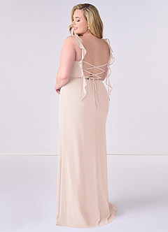 Barbie ♥ Azazie Bridesmaid Dresses Rose Petal Mermaid Corset Chiffon Dress image8