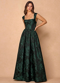 suknia Szmaragdowo Czarny Maxi Runa image3