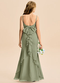 Azazie Lioren Junior Robe Sirène en Mousseline de soie Arc Pistache image5