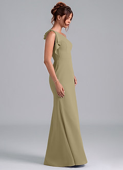 Azazie Rinna Brautjungfernkleider Meerjungfrau-Linie One-Shoulder Chiffon Kleid Moosgrün image5