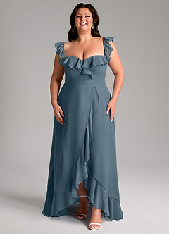 Azazie Lyra Bridesmaid Dresses Twilight A-Line Chiffon Convertible Dress image15
