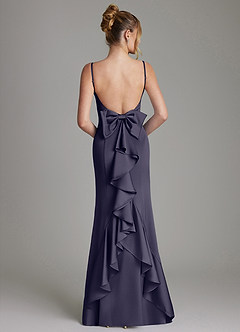 Azazie Zherra Bridesmaid Dresses Stormy Mermaid Bow Stretch Satin Dress image5
