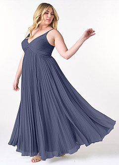 Azazie Raychelle Bridesmaid Dresses Stormy A-Line V-Neck Chiffon Dress image9
