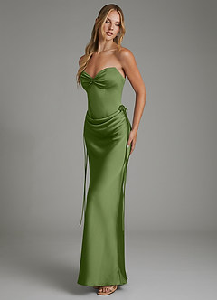 Azazie Natasha Bridesmaid Dresses Juniper Mermaid Corset Stretch Satin Dress image7