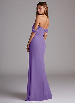 Azazie Saige Bridesmaid Dresses Tahiti A-Line Off the Shoulder Chiffon Convertible Dress image8