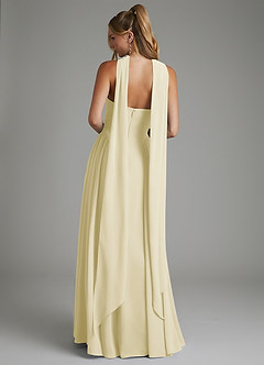 Azazie Evan Bridesmaid Dresses Lemon Sorbet A-Line Strapless Chiffon Dress image8