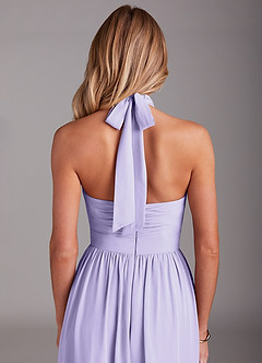 Azazie Avary Bridesmaid Dresses Lilac A-Line Pleated Chiffon Dress image7