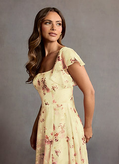 Halle Light Yellow Maxi Dress image5