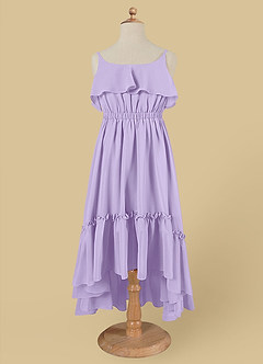 Azazie Karmen Flower Girl Dresses Lilac A-Line Ruched Chiffon Dress image6