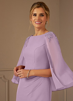Azazie Carmela vestidos de madre de la novia Vestido de Glicinia de Gasa de Recto con Encaje image6