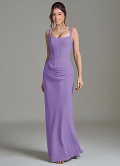 Azazie Niamh Bridesmaid Dresses Tahiti Mermaid Corset Chiffon Dress image4