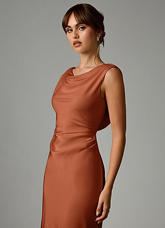 Azazie Kieryn Brudtärnklänningar Klä av Sjöjungfru i Stretch Satin Plisserad Cederros image6